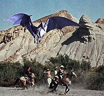 A scene from 'The Valley of Gwangi'.