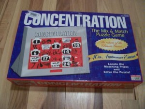 Concentration Board Game